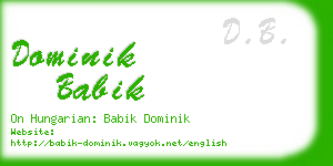 dominik babik business card